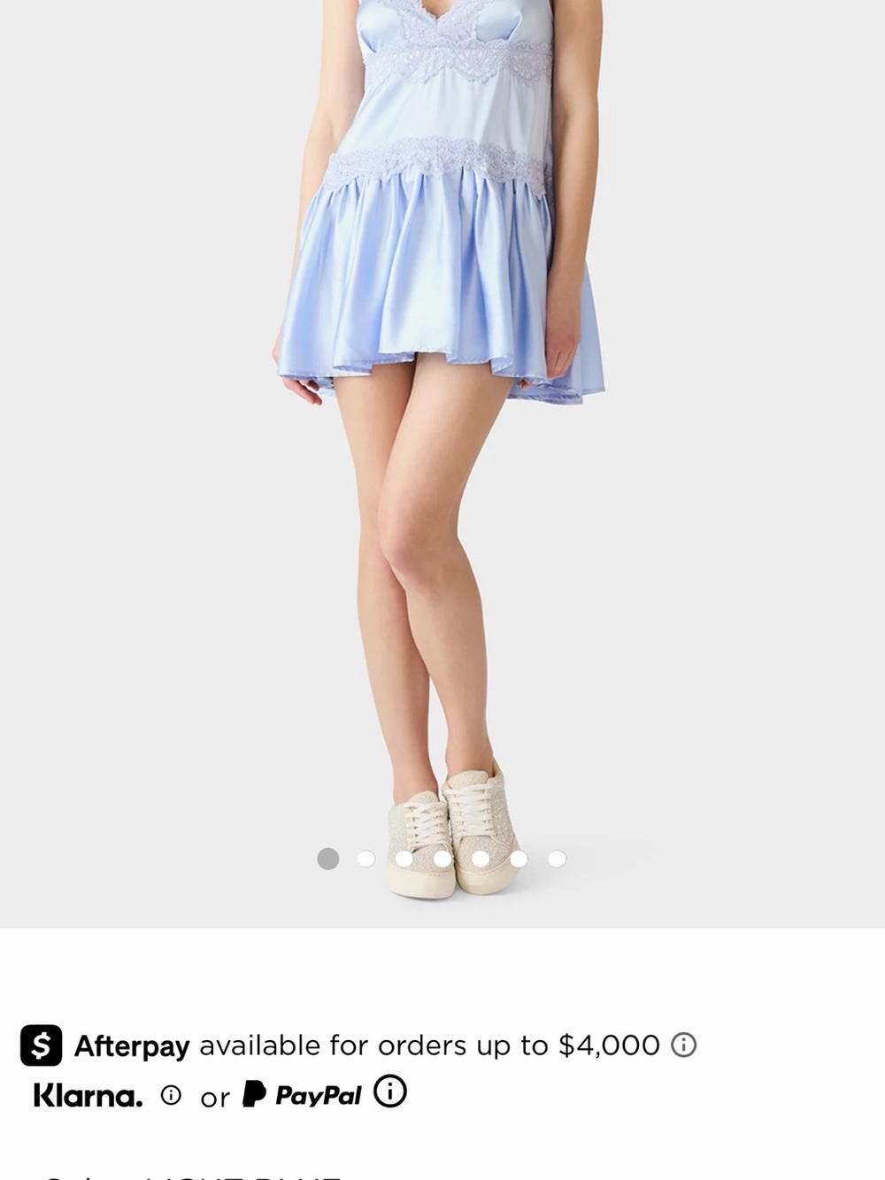 NWT betsey johnson Light Blue Flounced Mini dress - Women's